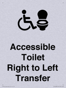 Accessible Toilet with Right to Left Transfer